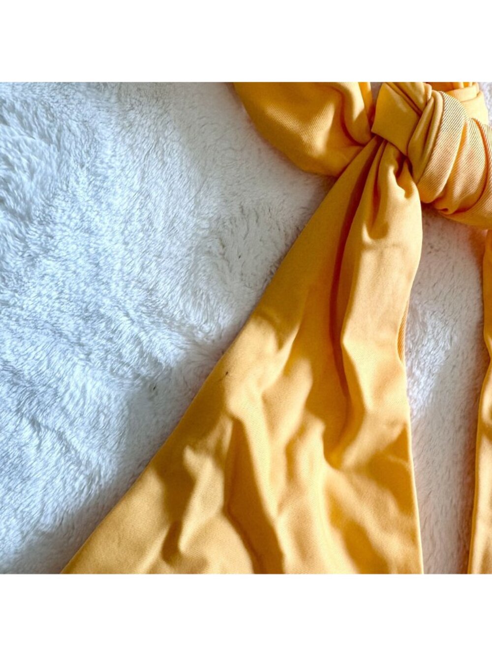 NWT Aerie Yellow Halter Bikini Top - Size: Large - Picture 4 of 5